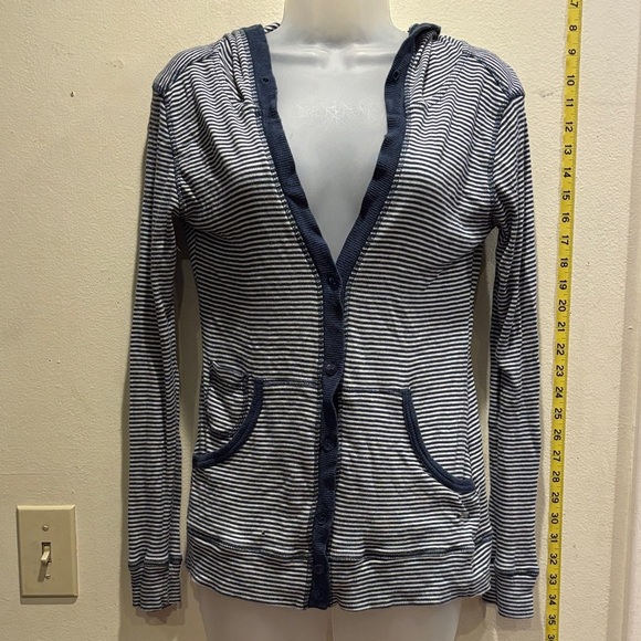 Vintage Timberland Navy and White Striped Shirt - Picture 1 of 5